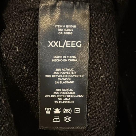 Well Worn Ladies' Nep Yarn Black White Speckled XXL Sweater New With Tags - Picture 17 of 17